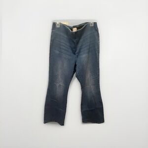 Soft Surroundings Women's Petite Light Wash Hi Rise Pull On Flare‎ Jeans Size LP